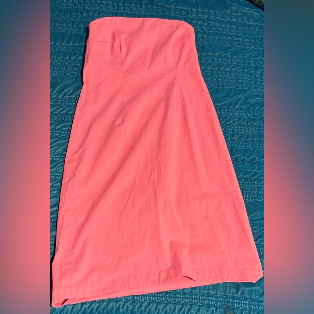 J. Crew Strapless Dress in Bright Pink